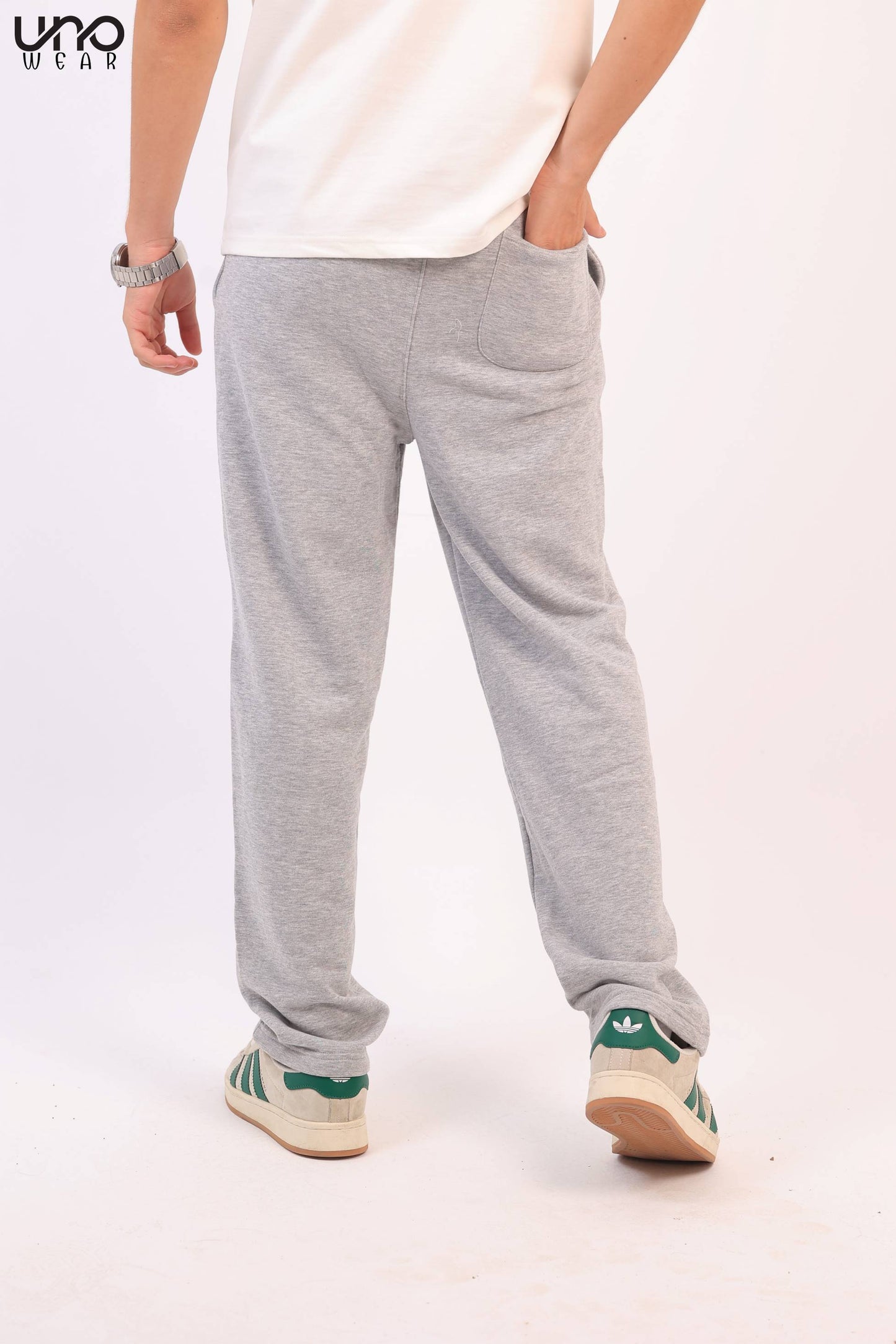 Gray Straight Sweatpants
