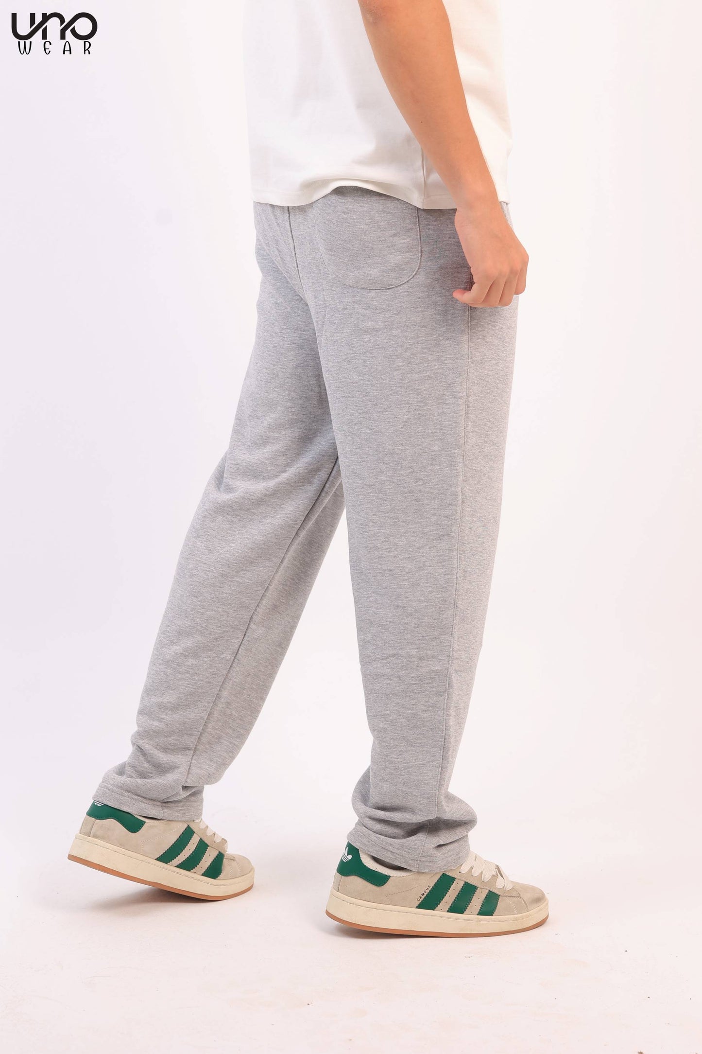 Gray Straight Sweatpants