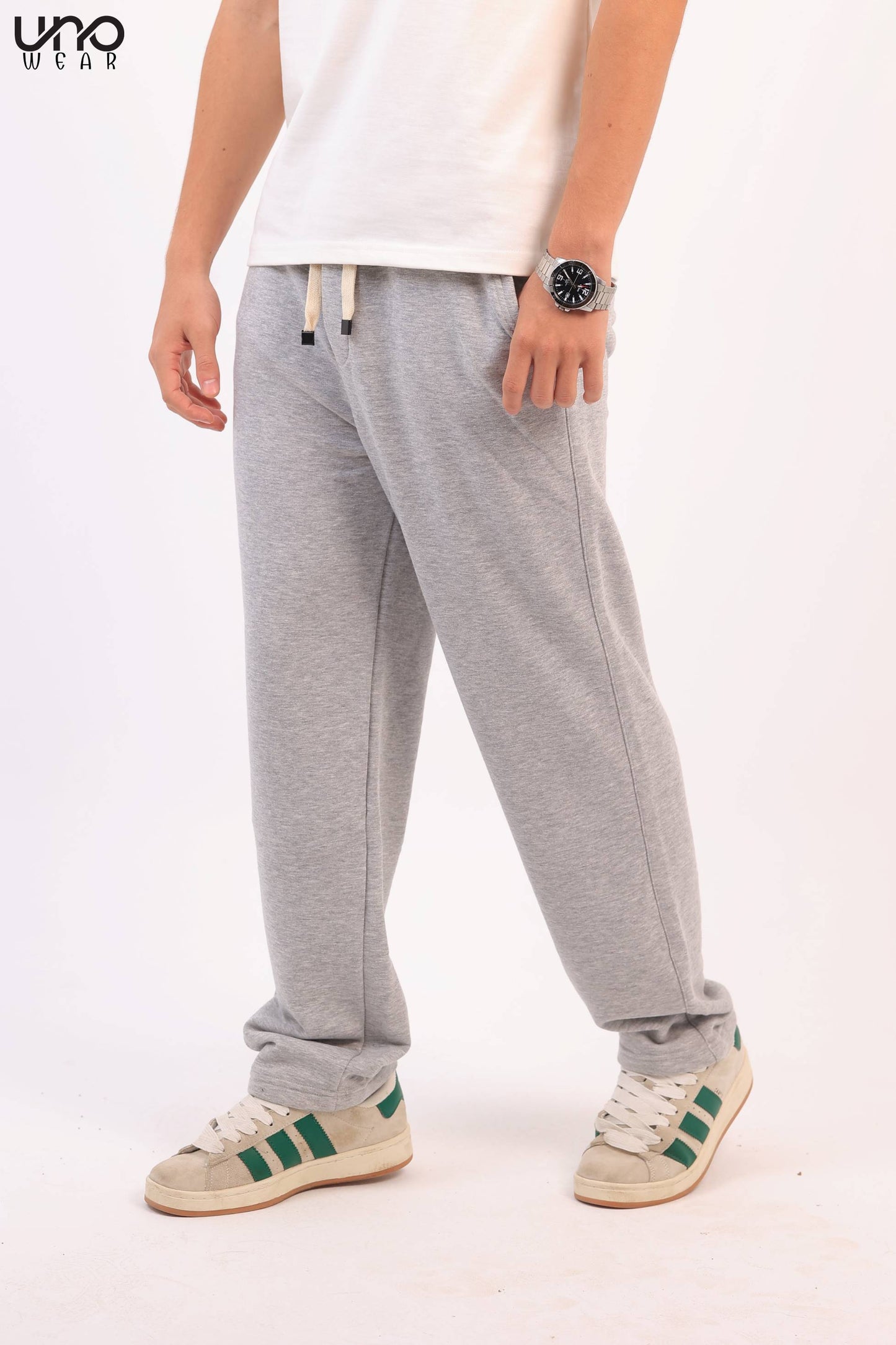 Gray Straight Sweatpants