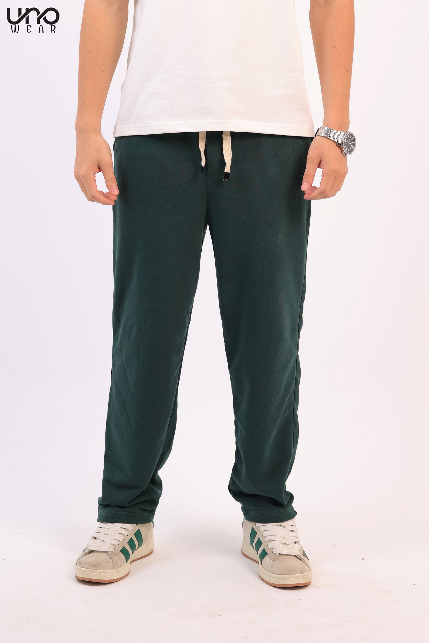 Emerald Green Straight Sweatpants