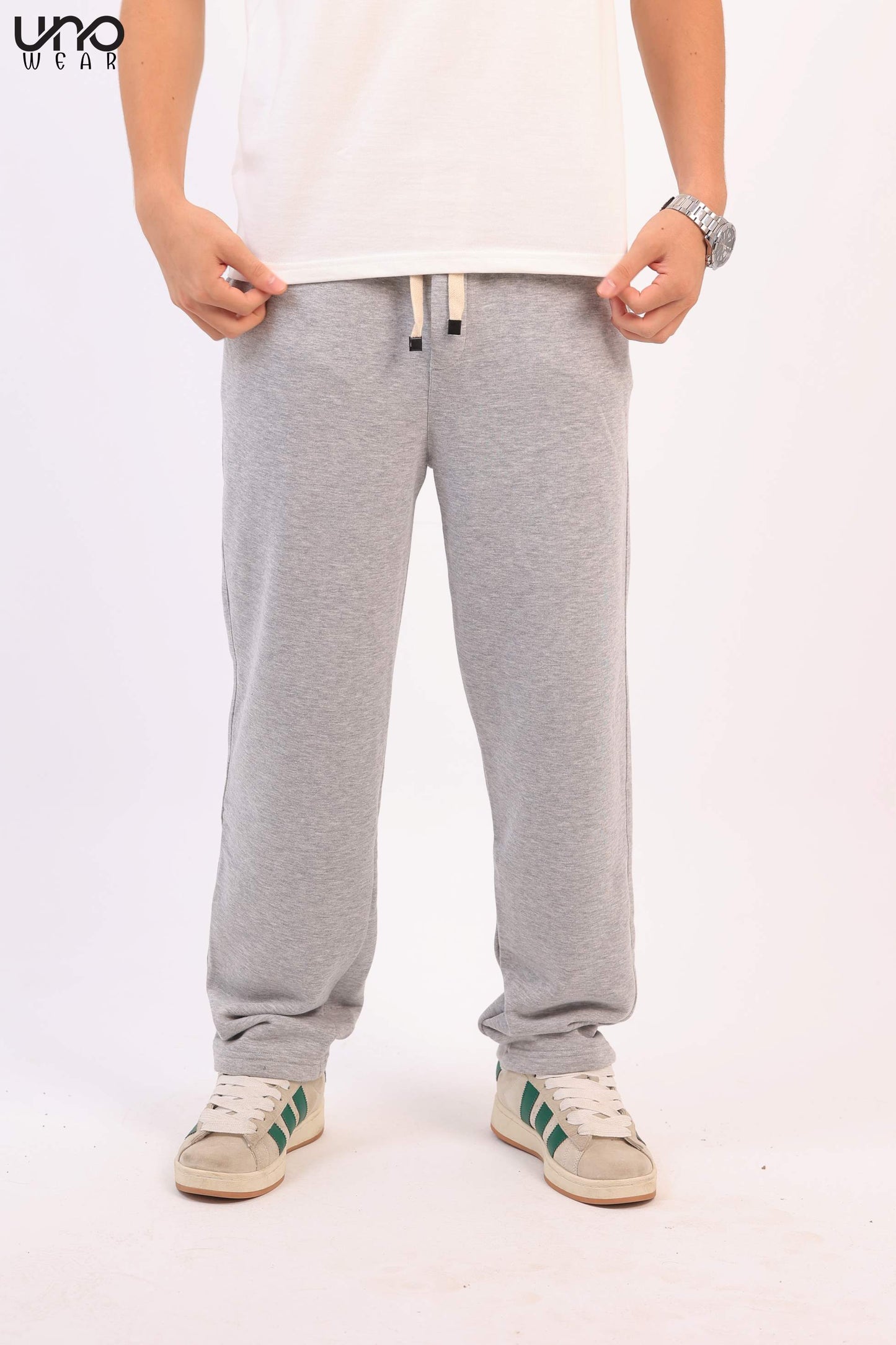 Gray Straight Sweatpants
