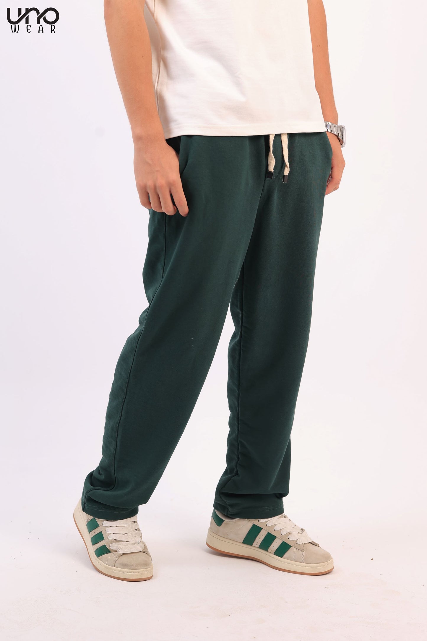 Emerald Green Straight Sweatpants