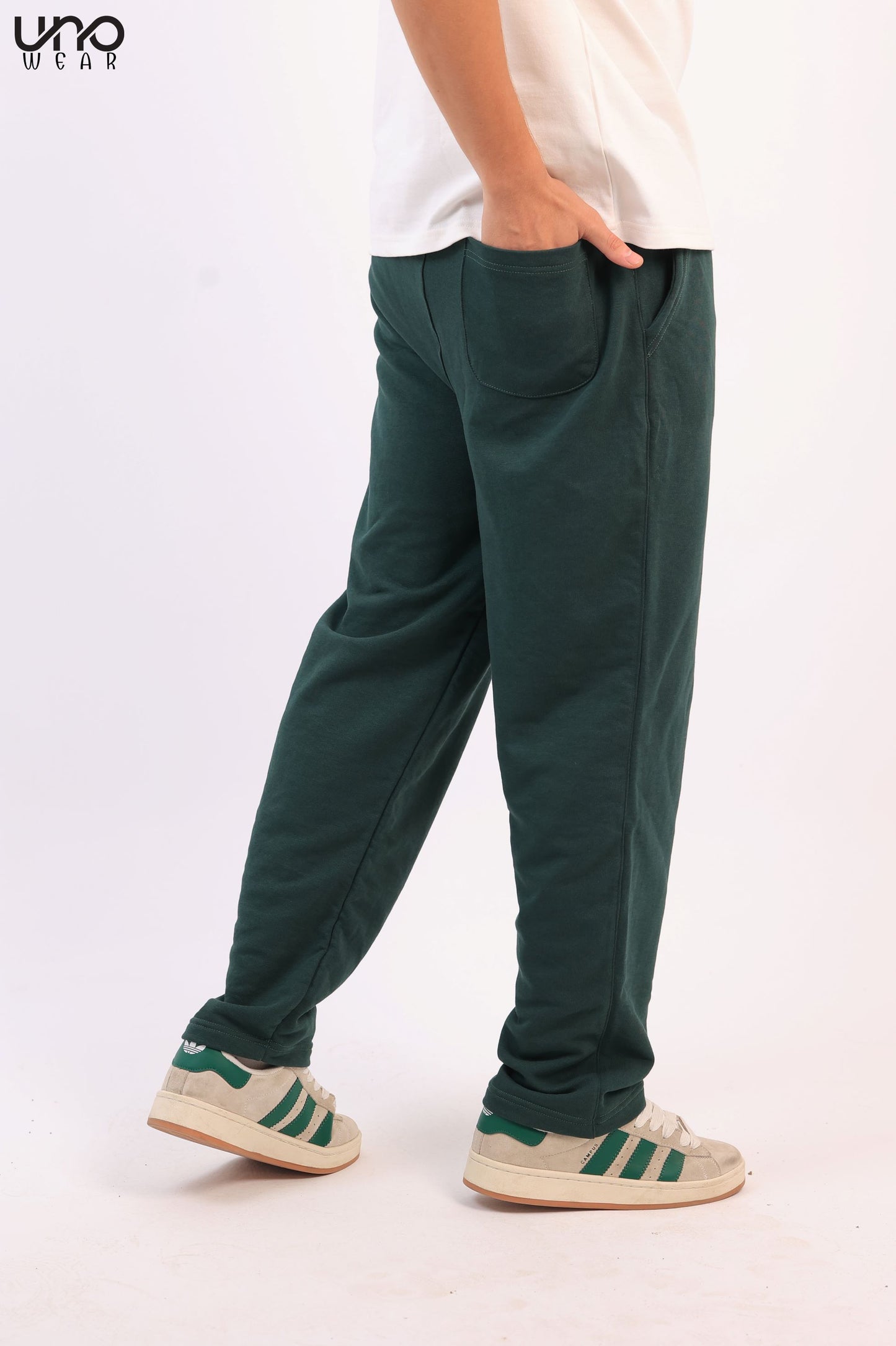 Emerald Green Straight Sweatpants
