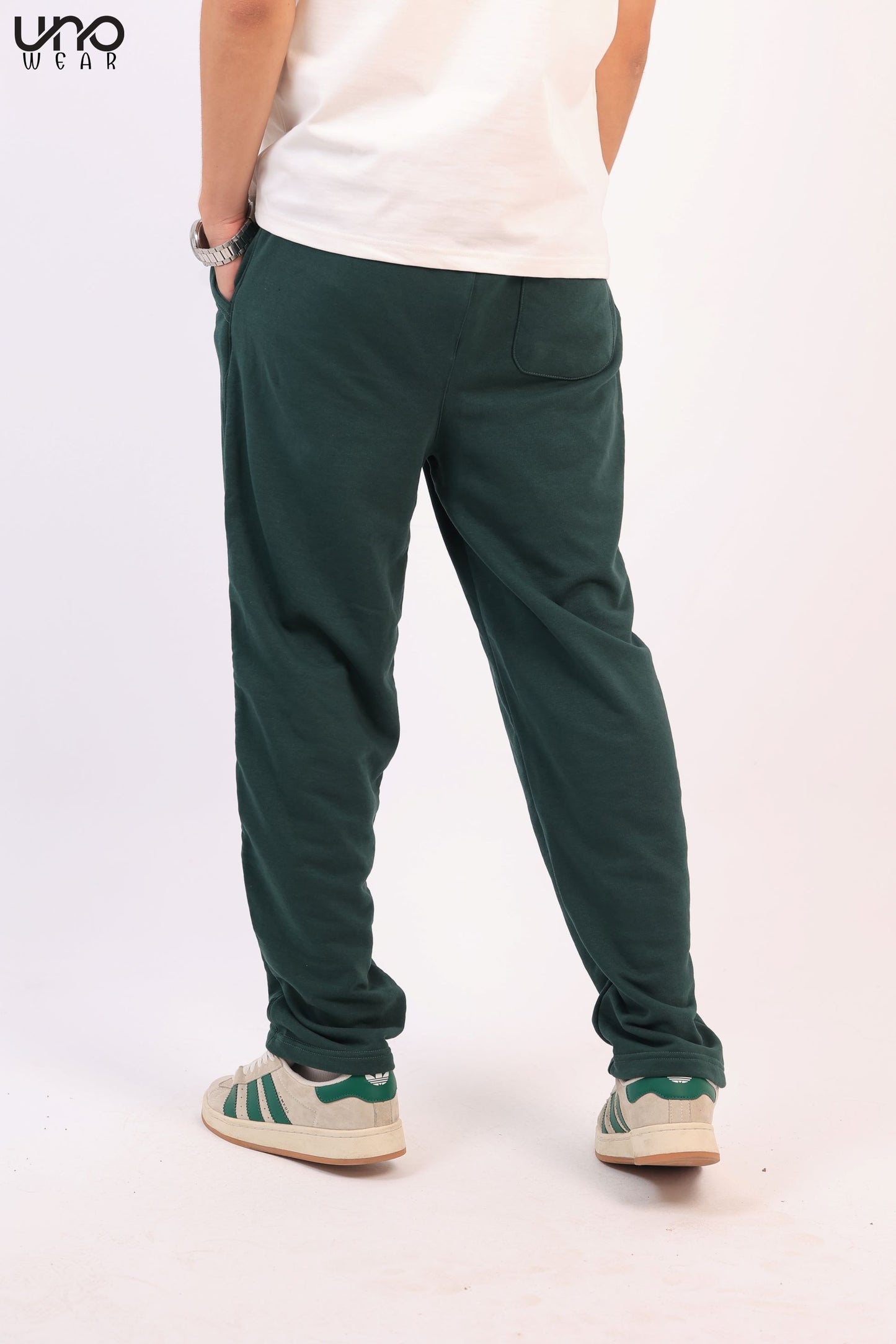 Emerald Green Straight Sweatpants