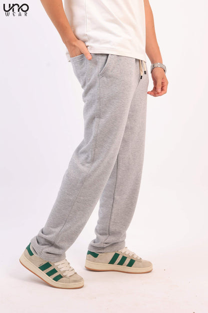 Gray Straight Sweatpants