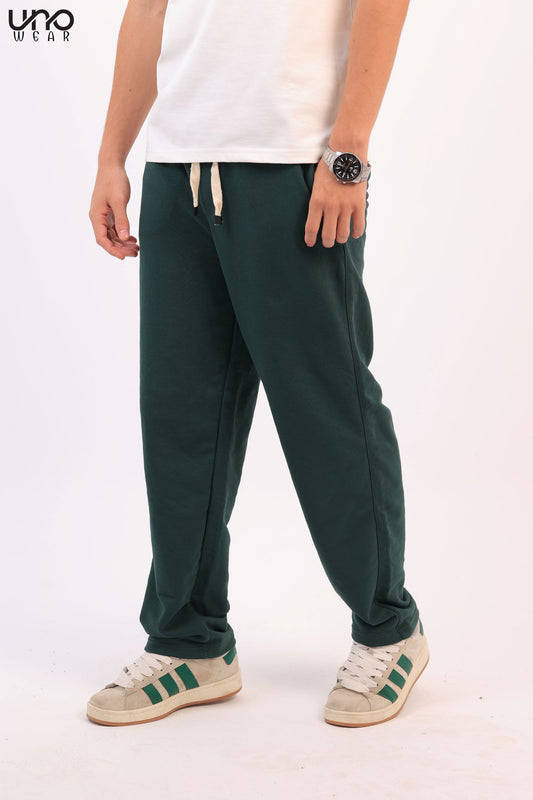 Emerald Green Straight Sweatpants