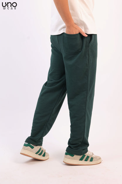 Emerald Green Straight Sweatpants